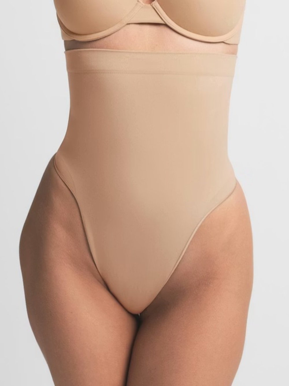 SKIMS High-Waist Shaping Thong Bodysuit in Clay Size XS NWOB